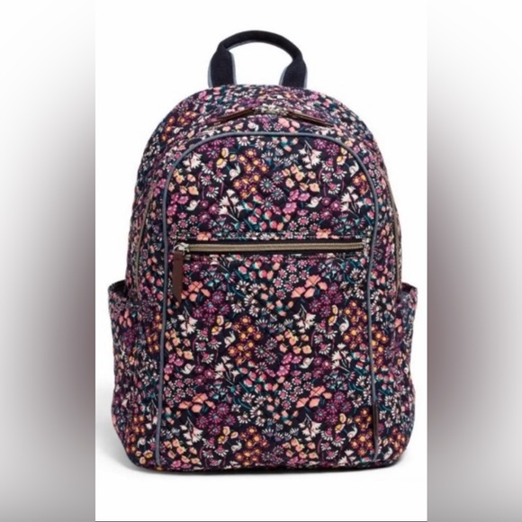 Vera Bradley Quilted Floral Backpack Garden Snail main image 5